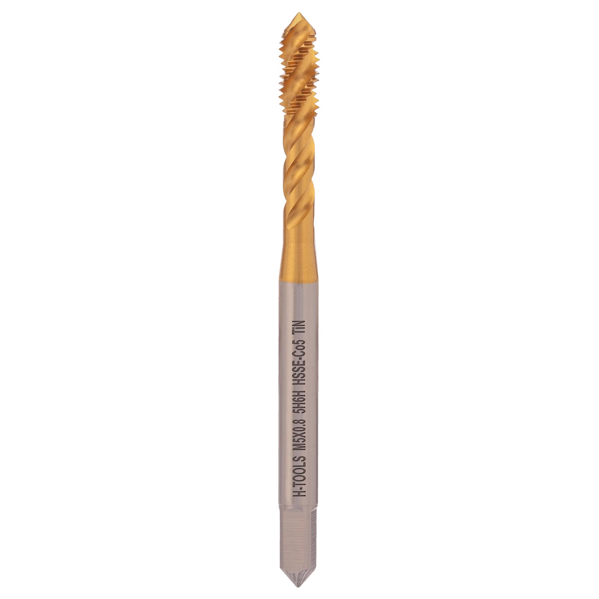 Метчик винтовой машинный H-Tools М5х0,8 DIN371 HSSE-TiN 5h6h C/2-3P R45 516X01-C2-0050