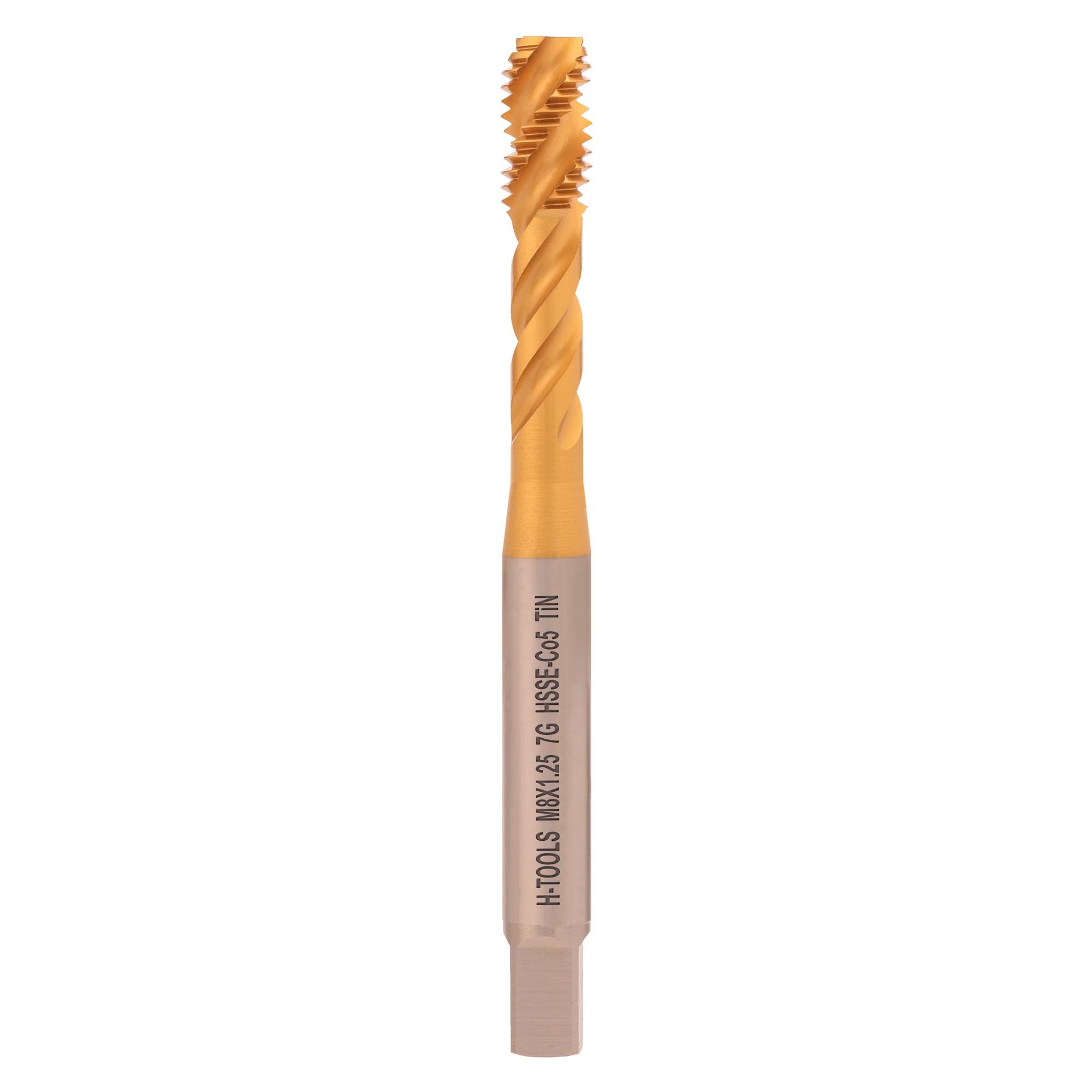 Метчик винтовой машинный H-Tools М8х1,25 DIN371 HSSE-TiN 7g C/2-3P R45 515X01-C2-0080