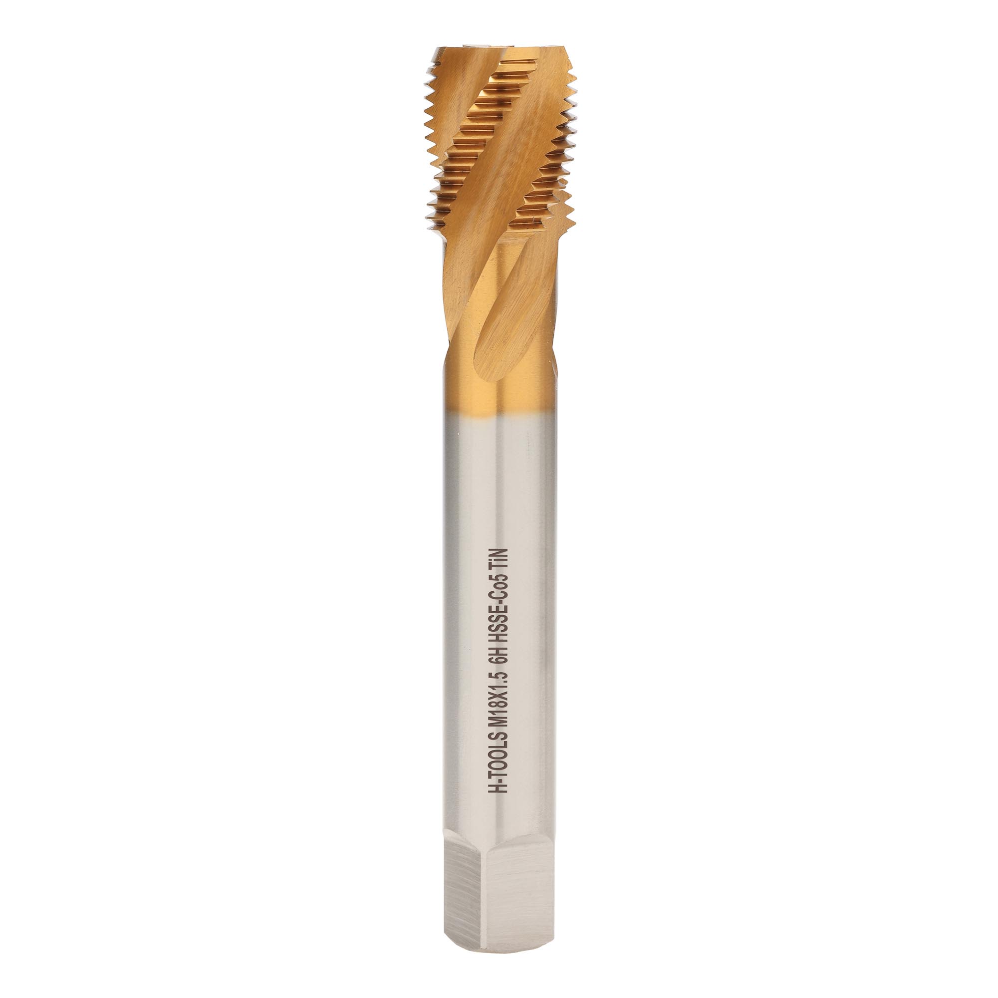 Метчик винтовой машинный H-Tools М18х1,5 DIN374 HSSE-TiN 6h C/2-3P R45 513X01-D2-0182