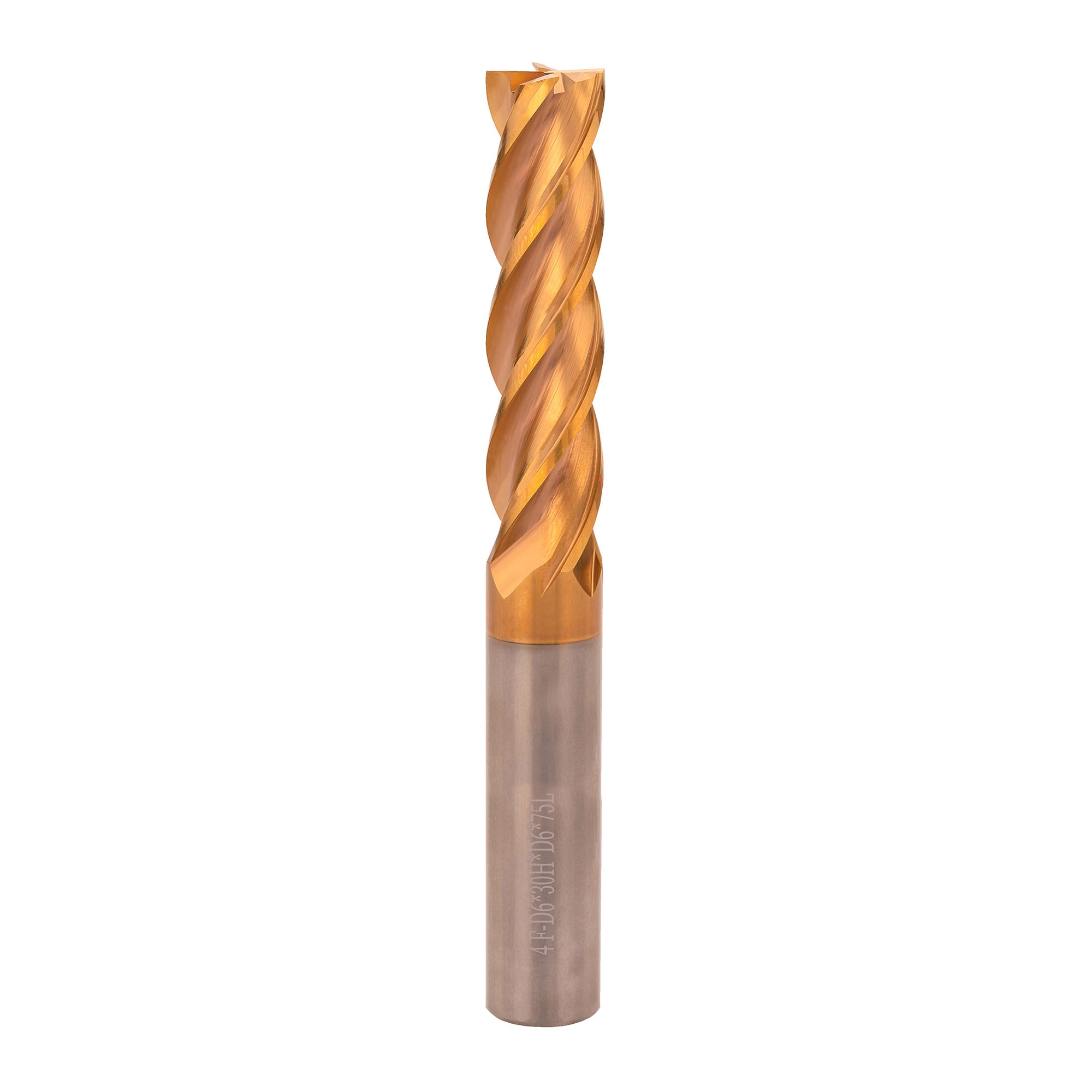 Фреза твердосплавная по металлу H-Tools 6,0x75/30мм d06 4z 60HRC P30 TiSiCrN 6806-060