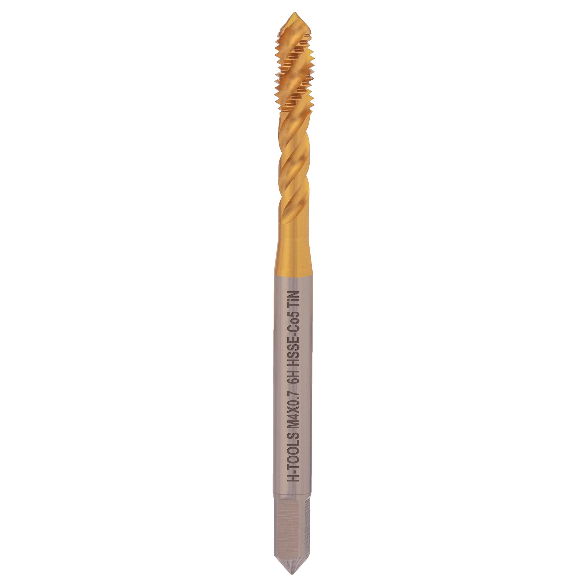 Метчик винтовой машинный H-Tools М4х0,7 DIN371 HSSE-TiN 6h C/2-3P R45 513X01-C2-0040