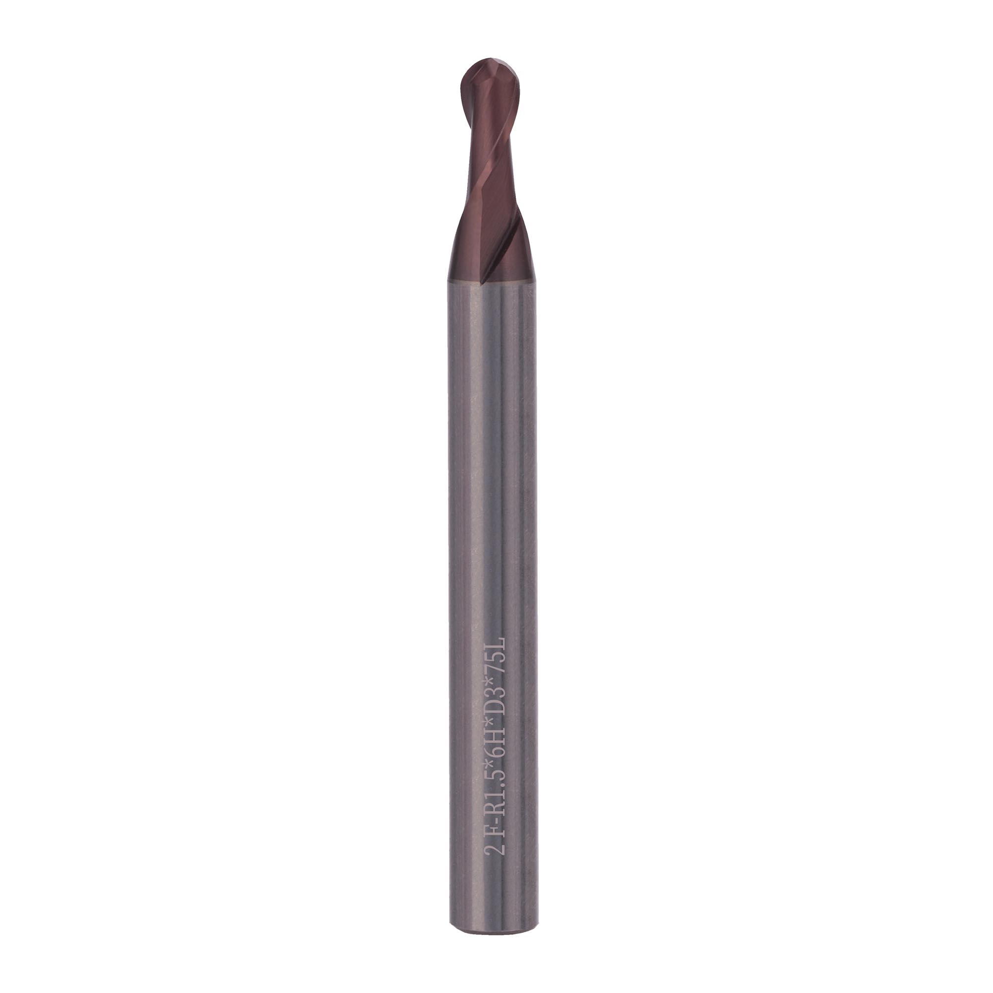 Фреза твердосплавная радиусная H-Tools 3,0x75/6мм d06 2z 55HRC P20 TiALN 19971-030