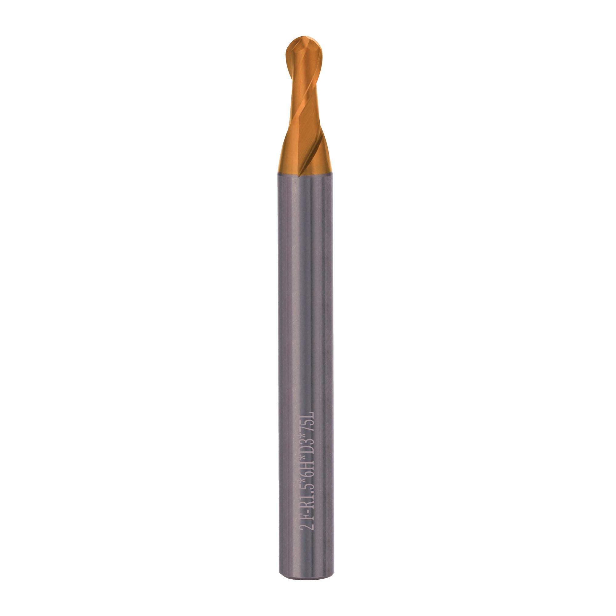 Фреза твердосплавная радиусная H-Tools 3,0x75/6мм d06 2z 60HRC P30 TiSiCrN 6819-030