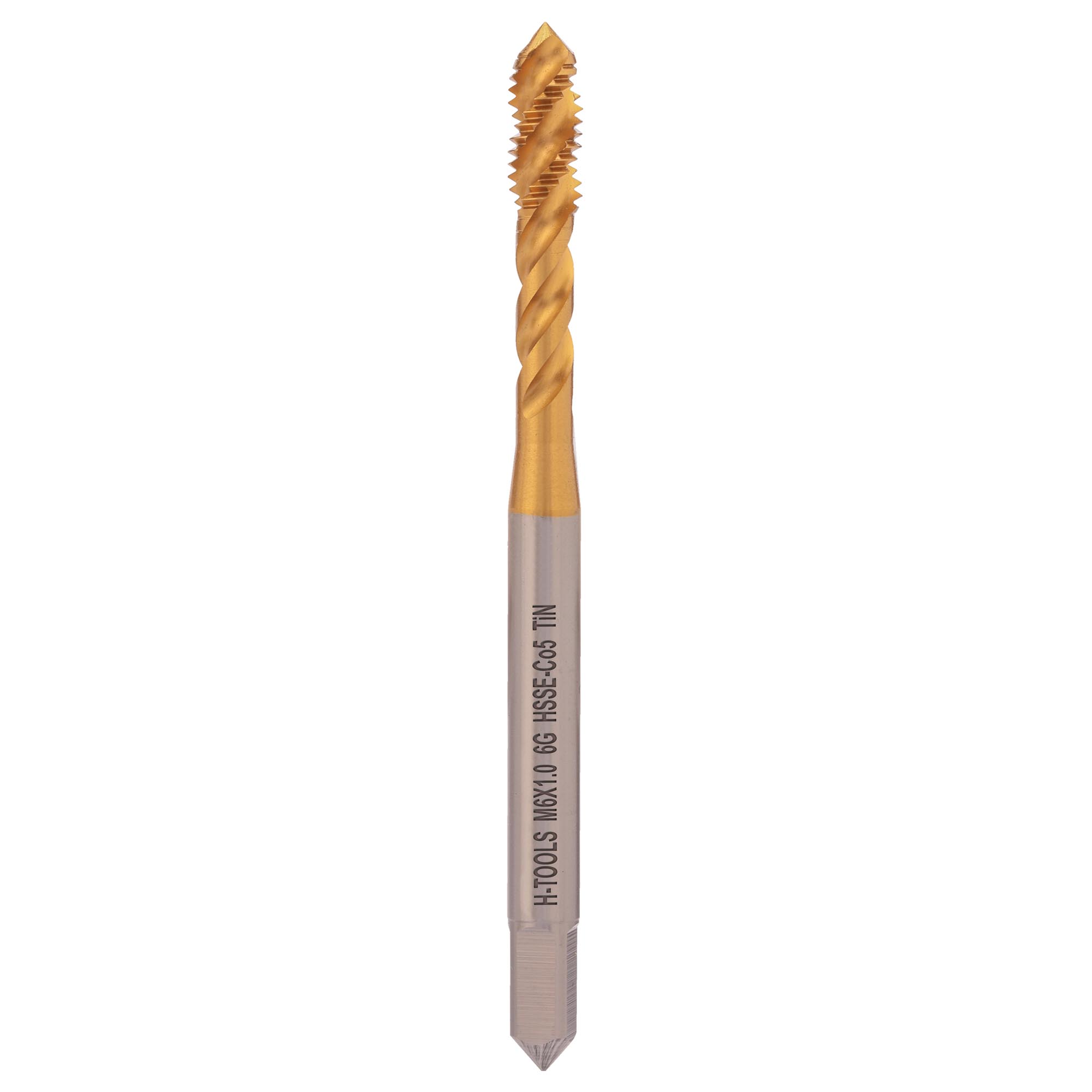 Метчик винтовой машинный H-Tools М6х1,0 DIN371 HSSE-TiN 6g C/2-3P R45 514X01-C2-0060