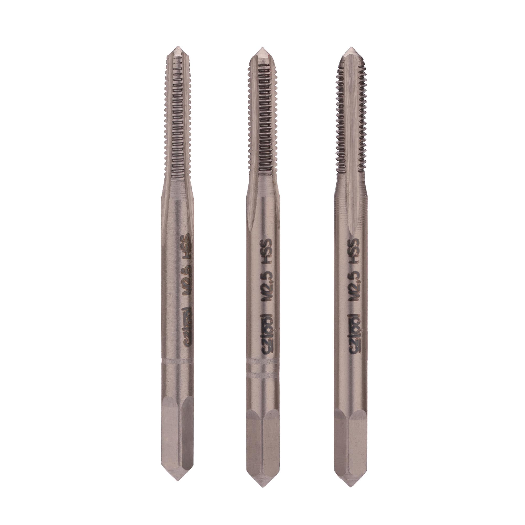 Набор метчиков 3шт Bucovice Tools HSS CSN223010 2n метрическая резьба М2,5х0,45 140025-3