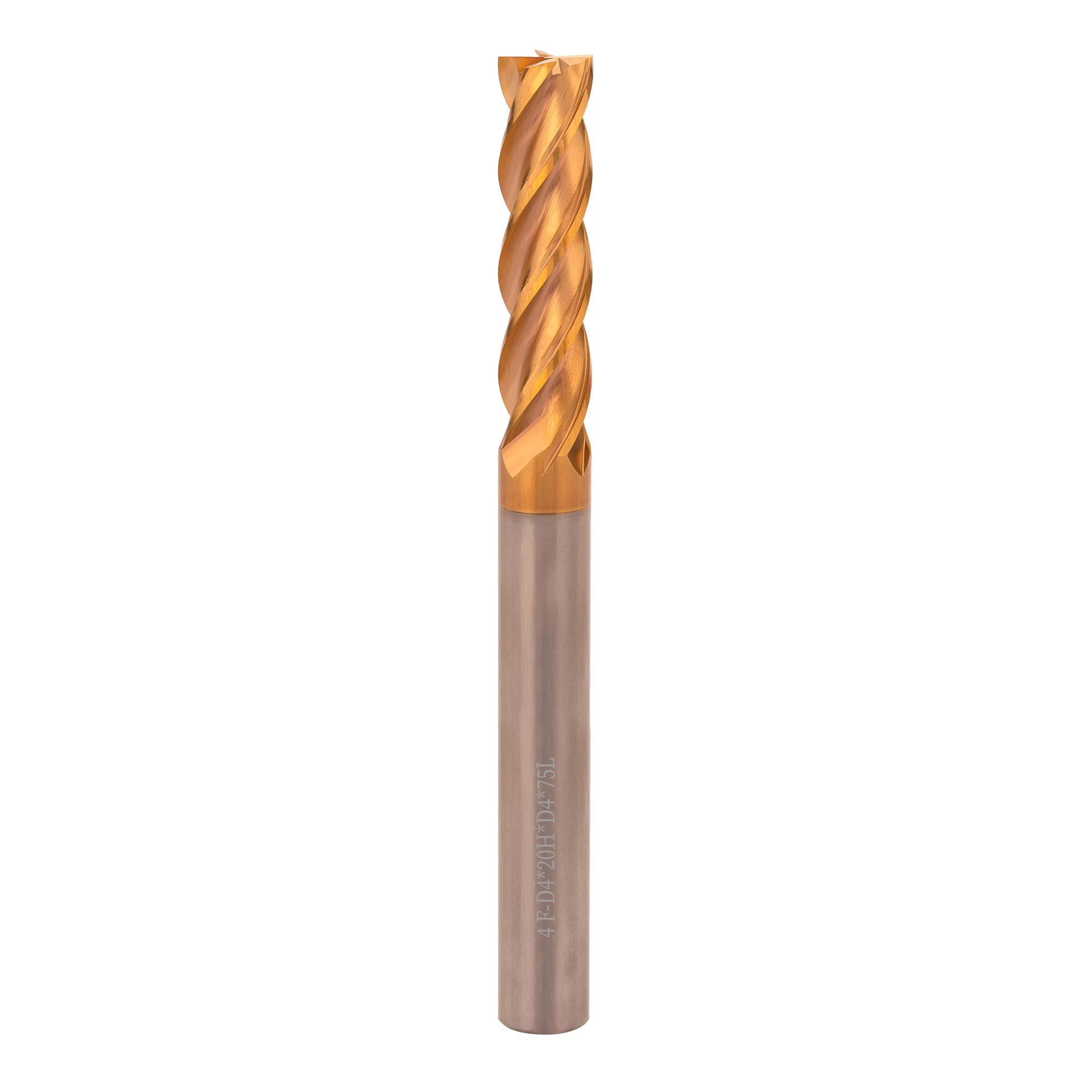 Фреза твердосплавная по металлу H-Tools 4,0x75/20мм d04 4z 60HRC P30 TiSiCrN 6806-040-d04
