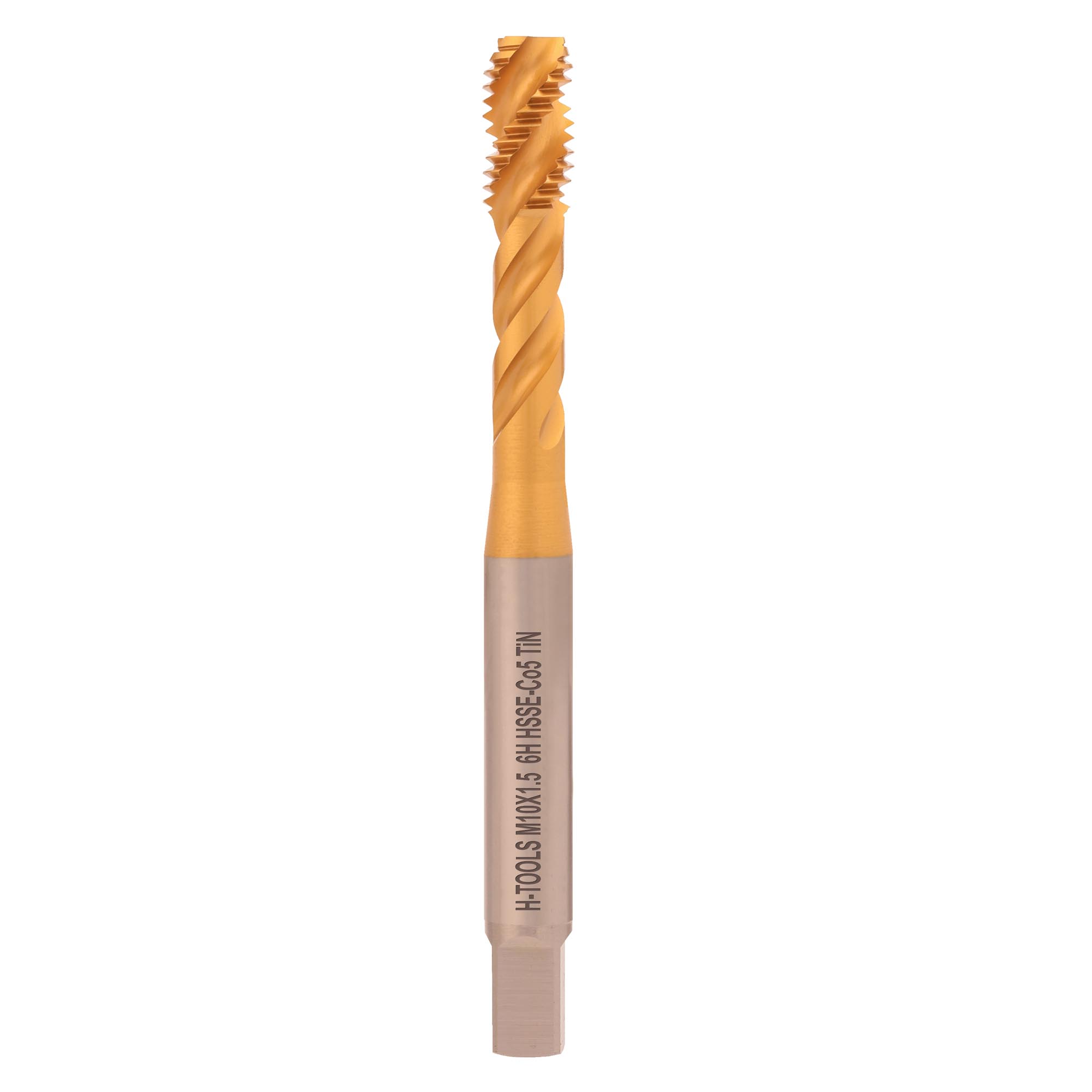 Метчик винтовой машинный H-Tools М10х1,5 DIN371 HSSE-TiN 6h C/2-3P R45 513X01-C2-0100