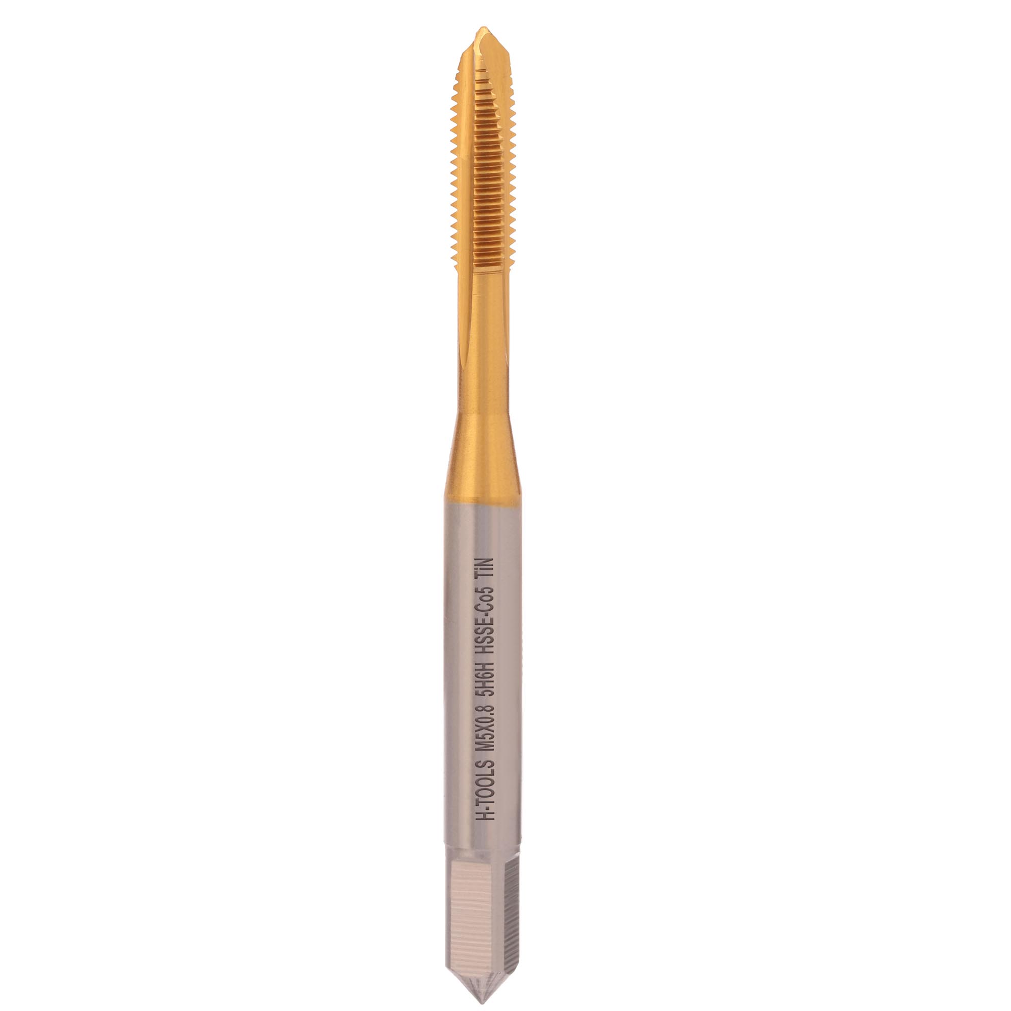 Метчик машинный H-Tools М5х0,8 DIN371 HSSE-TiN 5h6h B/4-5P 116X01-C2-0050