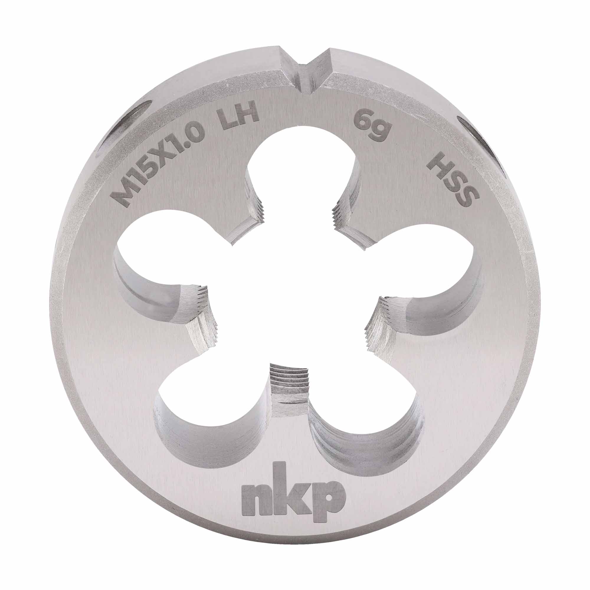 Плашка левая NKP М15х1,0 DINEN22568 HSS 6g 38х10мм 250153N