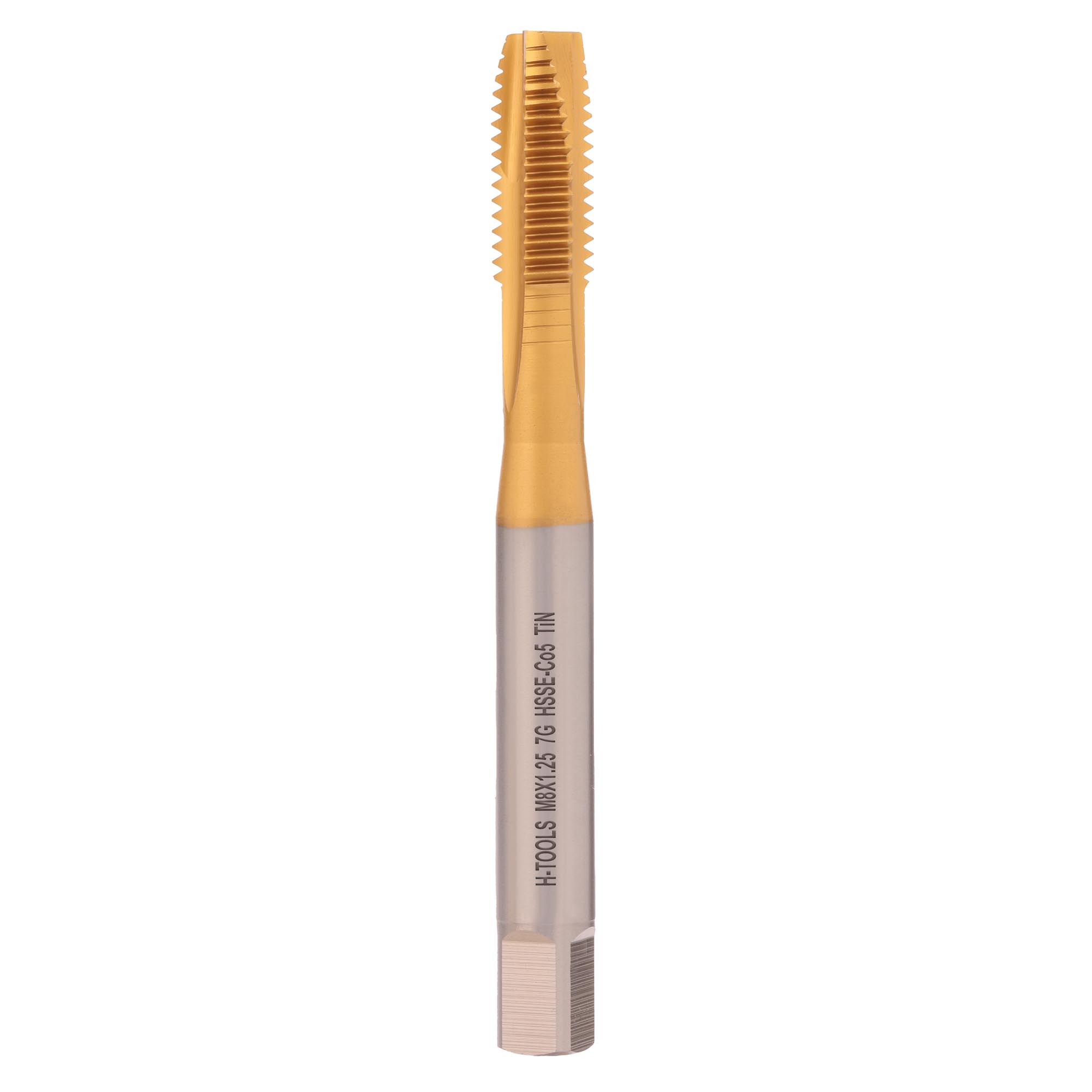 Метчик машинный H-Tools М8х1,25 DIN371 HSSE-TiN 7g B/4-5P 115X01-C2-0080