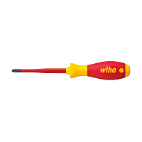 Отвертка диэлектрическая SoftFinish Electric SlimFix SL/PZ2х100мм Wiha 3281 36330