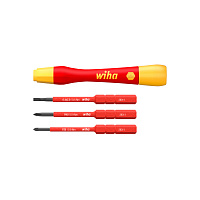Отвертка диэлектрическая SlimVario Electric PicoFinish 4пр Wiha 2831 43167